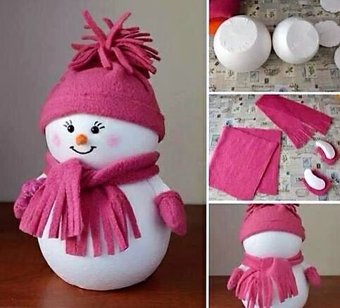 Faire des personnages de Noël en boules polystyrène Faire des personnages de Noël en boules polystyrène