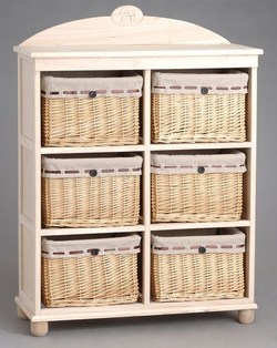 Des meubles de rangement tiroirs en osier !