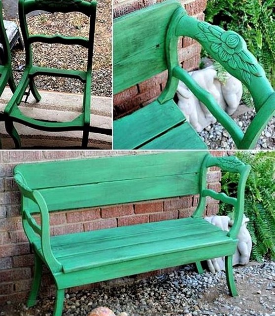 De jolis bancs en bois, faits maison pour le jardin !