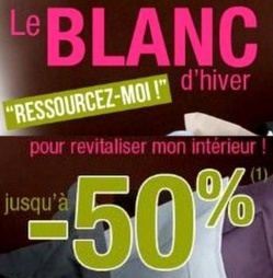 Le blanc d'hiver à -50 % chez Becquet Le blanc d'hiver à -50 % chez Becquet