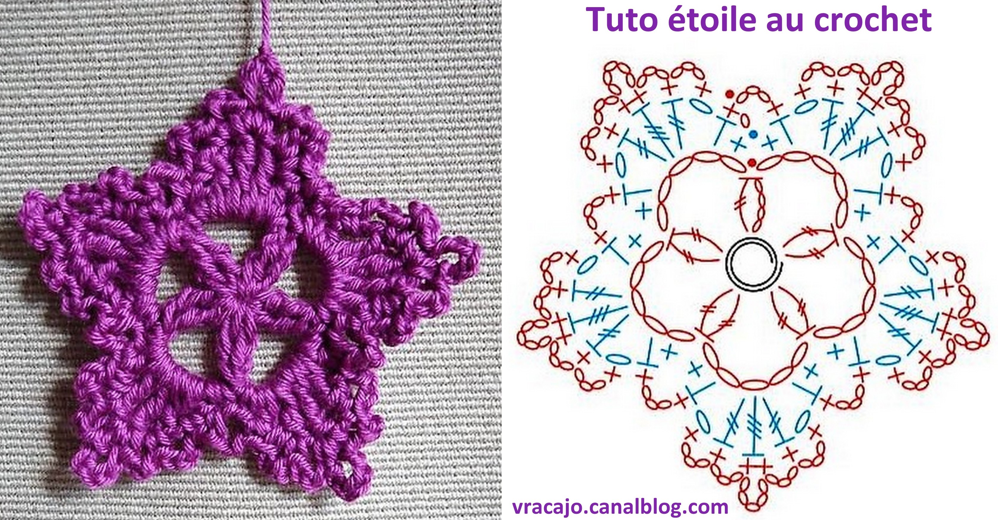 Faire des étoiles de Noël au crochet, les tutos