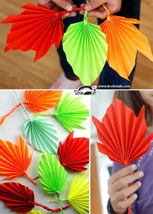 Tutoriels pliages feuilles d'automne