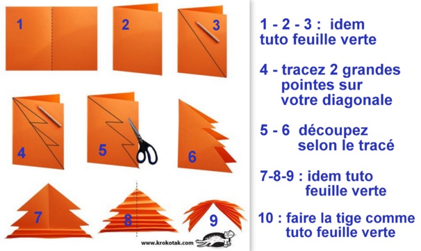Tutoriels pliages feuilles d'automne