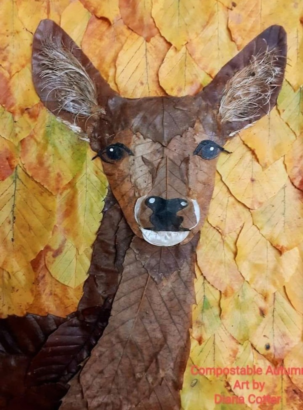 Collages feuilles mortes animaux