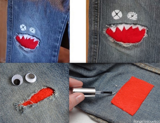 Astuce réparer un jean troué