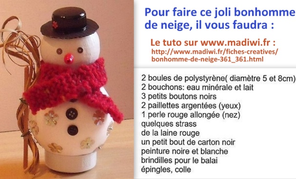 Faire des personnages de Noël en boules polystyrène