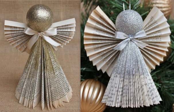 Faire des anges de Noël en pliage papier Faire des anges de Noël en pliage papier