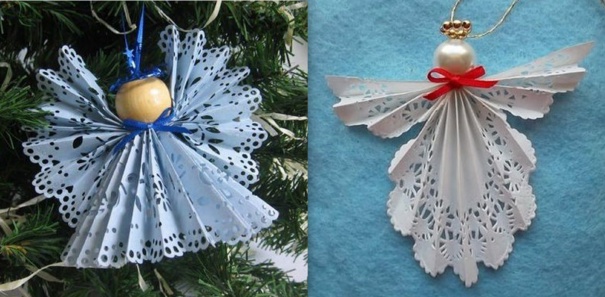 Faire des anges de Noël en pliage papier