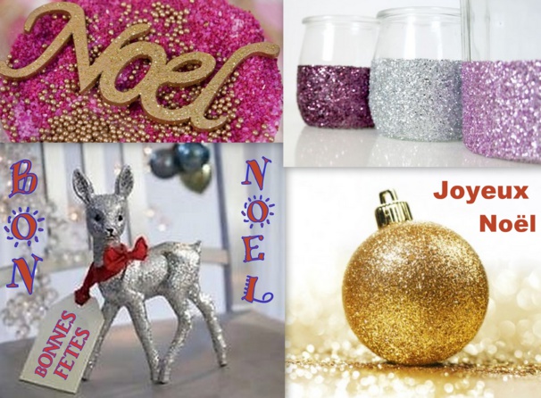 Faire des décorations de Noël à paillettes