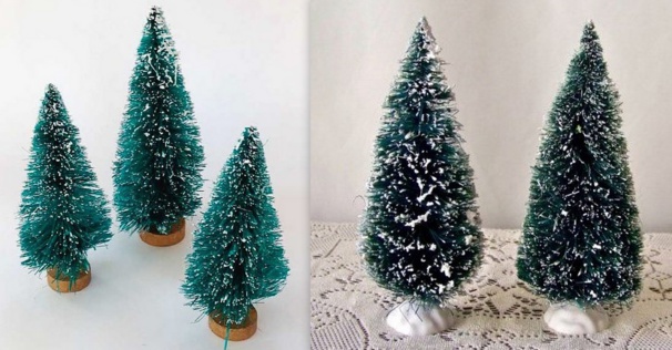 Astuce pour faire de petits sapins de Noël Astuce pour faire de petits sapins de Noël