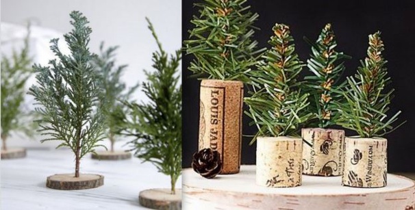 Décorations de Noël en tiges et branches de sapin