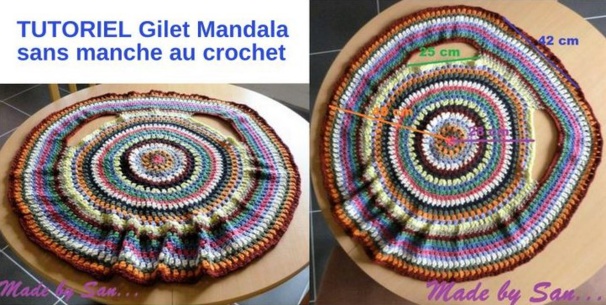 Faire un gilet circulaire en laine ou une veste mandala au crochet Faire un gilet circulaire en laine ou une veste mandala au crochet