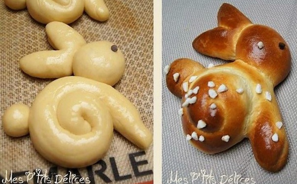 Recettes brioches lapins de Pâques