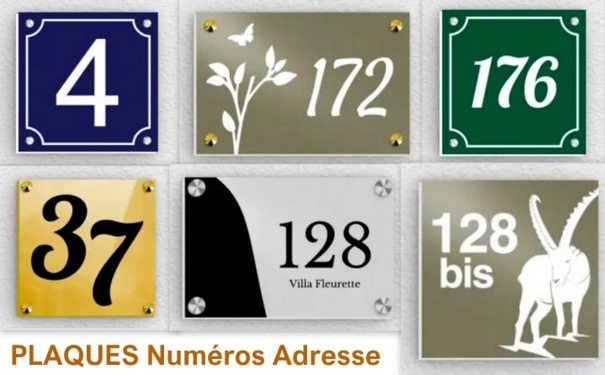 Faire une plaque numéro d'adresse