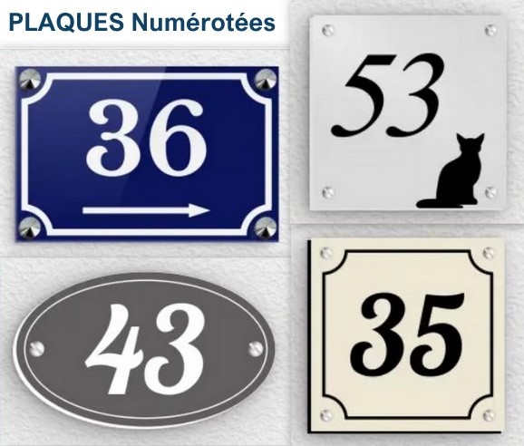 Faire une plaque numéro d'adresse