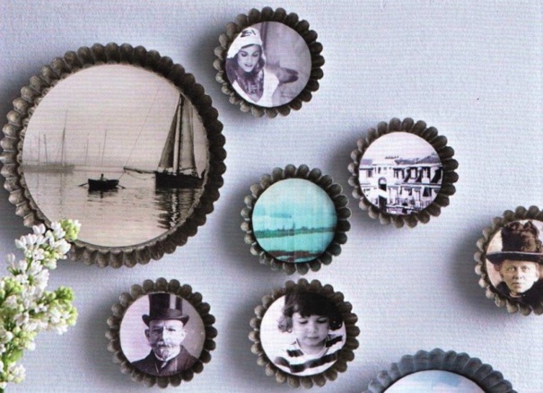 Cadres photos originaux faits avec de la récup Cadres photos originaux faits avec de la récup