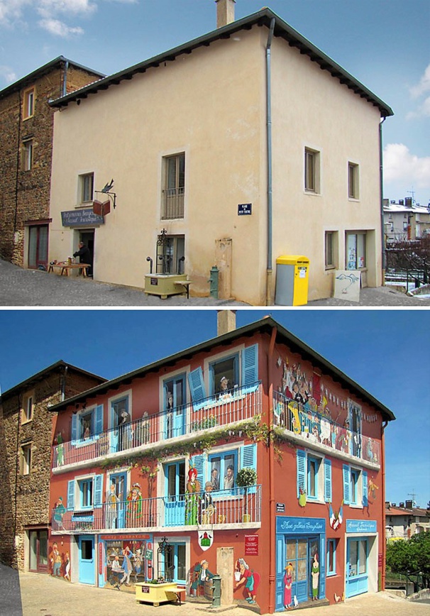 Peintures murales Street Art le avant/après Peintures murales Street Art le avant/après