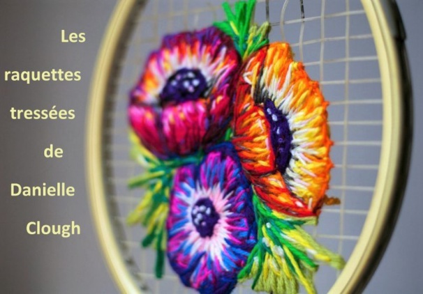 Superbes broderies sur raquettes de tennis Superbes broderies sur raquettes de tennis