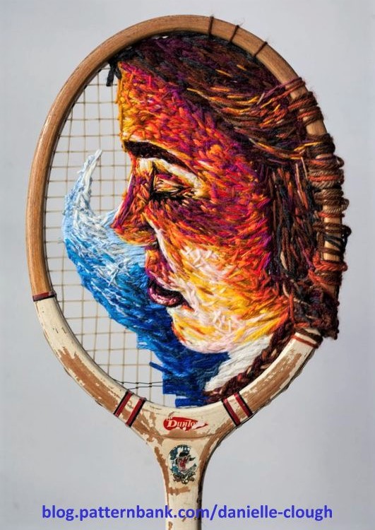 Superbes broderies sur raquettes de tennis