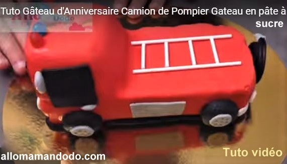 Faire un gâteau camion pompier