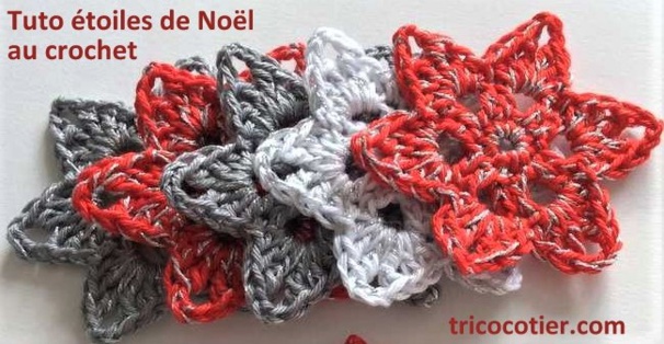 Faire des étoiles de Noël au crochet, les tutos