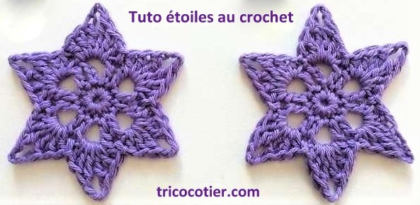 Faire des étoiles de Noël au crochet, les tutos