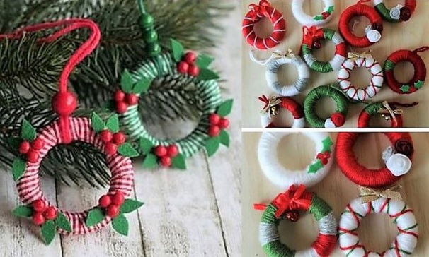 Faire des décos de Noël avec des anneaux de rideaux