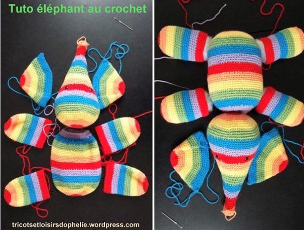 Faire un éléphant au crochet, tutos et modèles