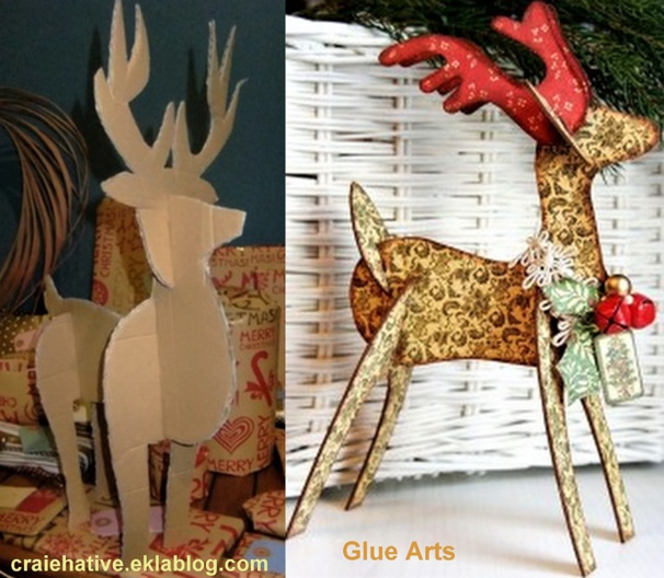 Gabarits rennes de Noël en carton Gabarits rennes de Noël en carton