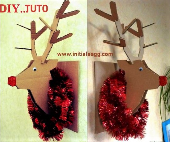 Gabarits rennes de Noël en carton Gabarits rennes de Noël en carton