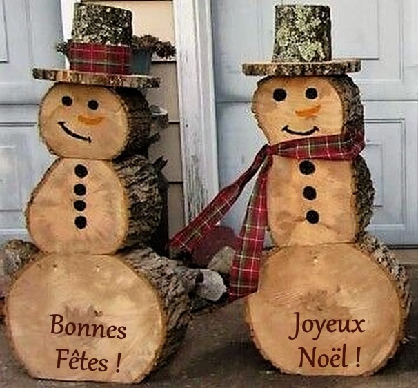 Faire des Bonhommes de neige en bois