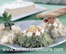 Médaillons de chou et salade de Pommes de terre au fromage frais Médaillons de chou et salade de Pommes de terre au fromage frais