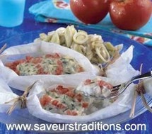 Papillotes de colin au Bleu d'Auvergne Papillotes de colin au Bleu d'Auvergne