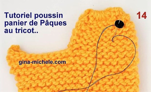 TUTO corbeille poussin de Pâques au tricot TUTO corbeille poussin de Pâques au tricot
