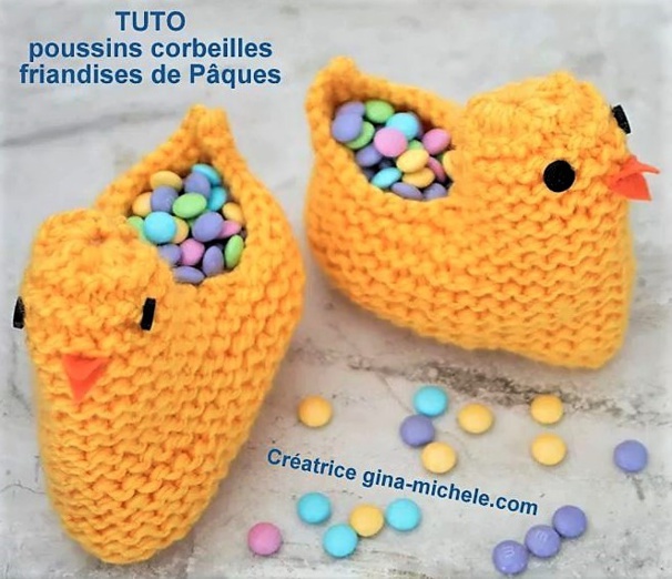 TUTO corbeille poussin de Pâques au tricot TUTO corbeille poussin de Pâques au tricot