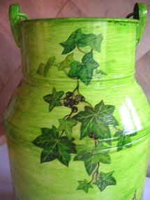 Décorations pour Pots à Lait avec du serviettage Décorations pour Pots à Lait avec du serviettage