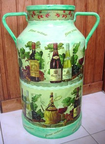 Décorations pour Pots à Lait avec du serviettage Décorations pour Pots à Lait avec du serviettage