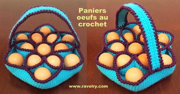 Faire un panier à oeufs en laine crochetée Faire un panier à oeufs en laine crochetée