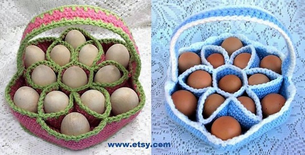 Faire un panier à oeufs en laine crochetée Faire un panier à oeufs en laine crochetée