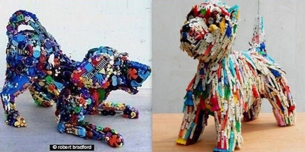 Sculptures recyclées de Robert Bradford.. Sculptures recyclées de Robert Bradford..