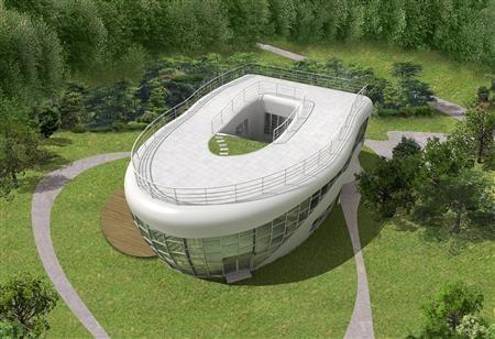 Une maison qui vient du futur, façon OVNI.. Une maison qui vient du futur, façon OVNI..
