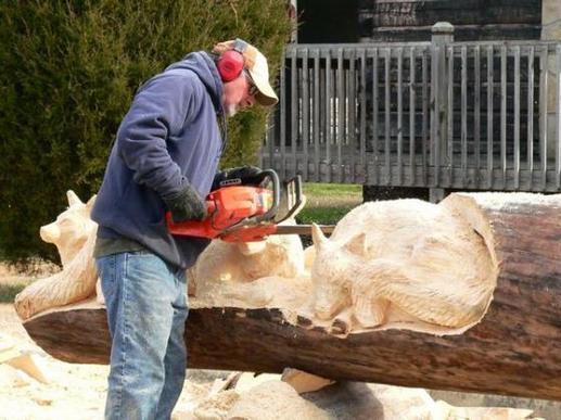 Et voici l'artiste en plein travaille..