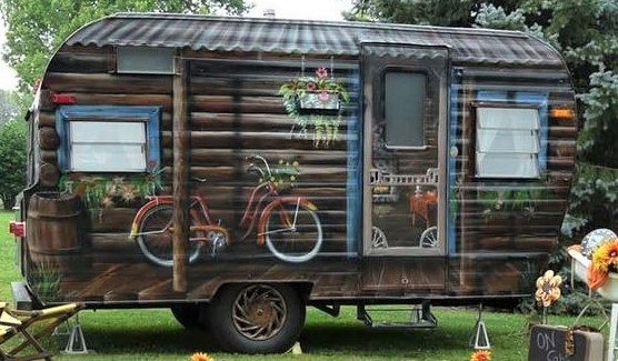Jolies caravanes décorées peintures originales Jolies caravanes décorées peintures originales