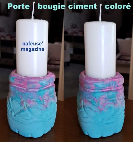 Moulages en ciment coloré