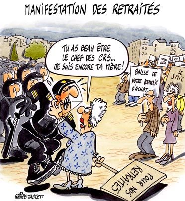 Dessins humoristiques : la retraite !