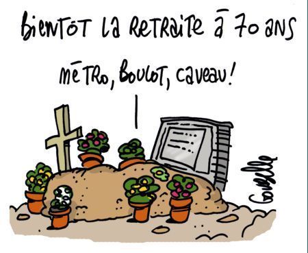 Dessins humoristiques : la retraite !