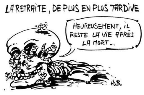 Dessins humoristiques : la retraite !