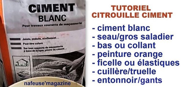 Tutoriel citrouille en ciment Tutoriel citrouille en ciment