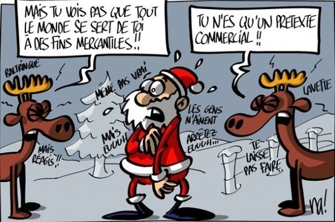 Dessins humoristiques "Père Noël"..