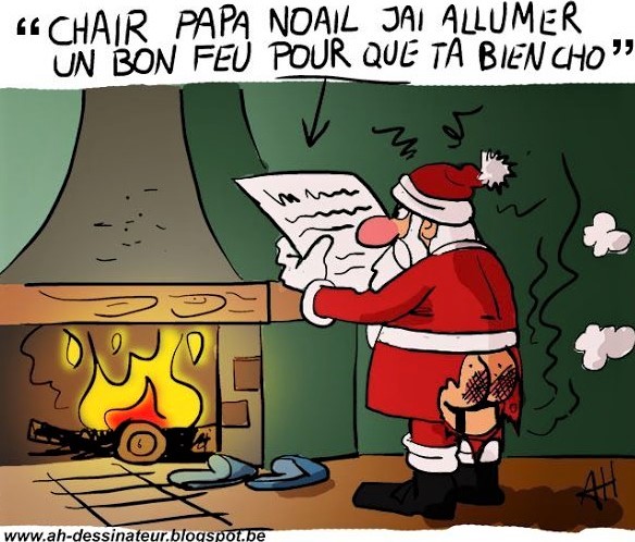 Dessins humoristiques "Père Noël"..